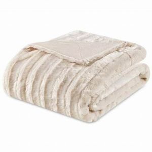 Madison Park Duke Soft Faux Fur Throw